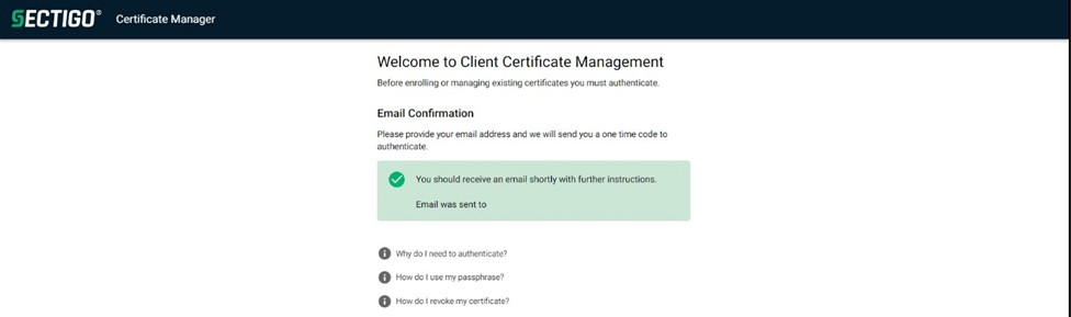 Welcome to Client Certificate Management