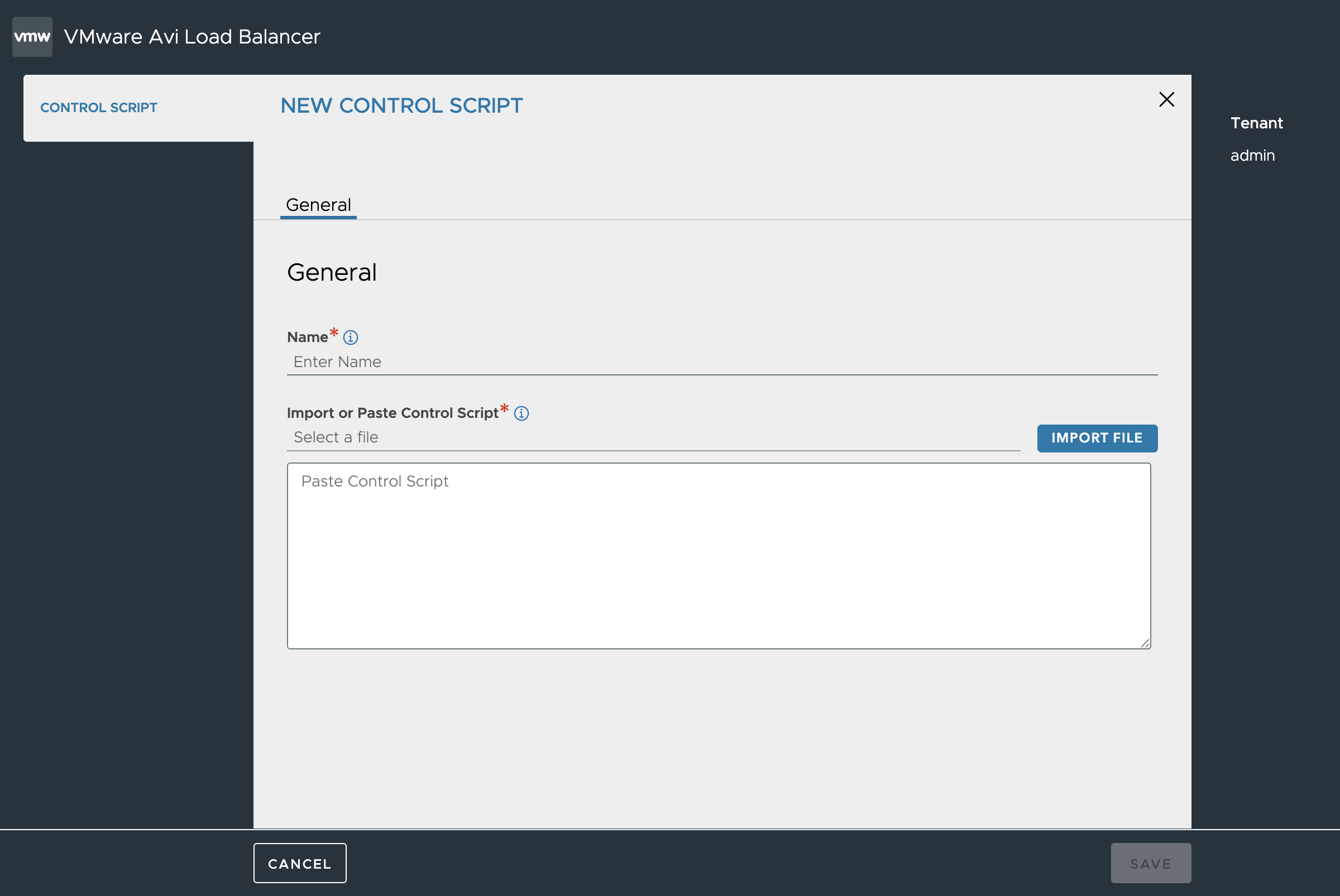 ControlScripts Page