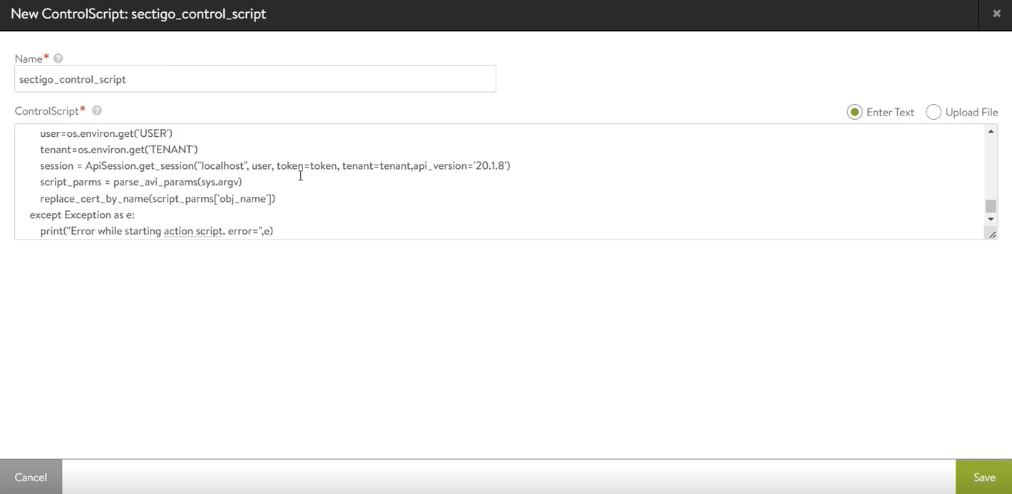 New ControlScript Window