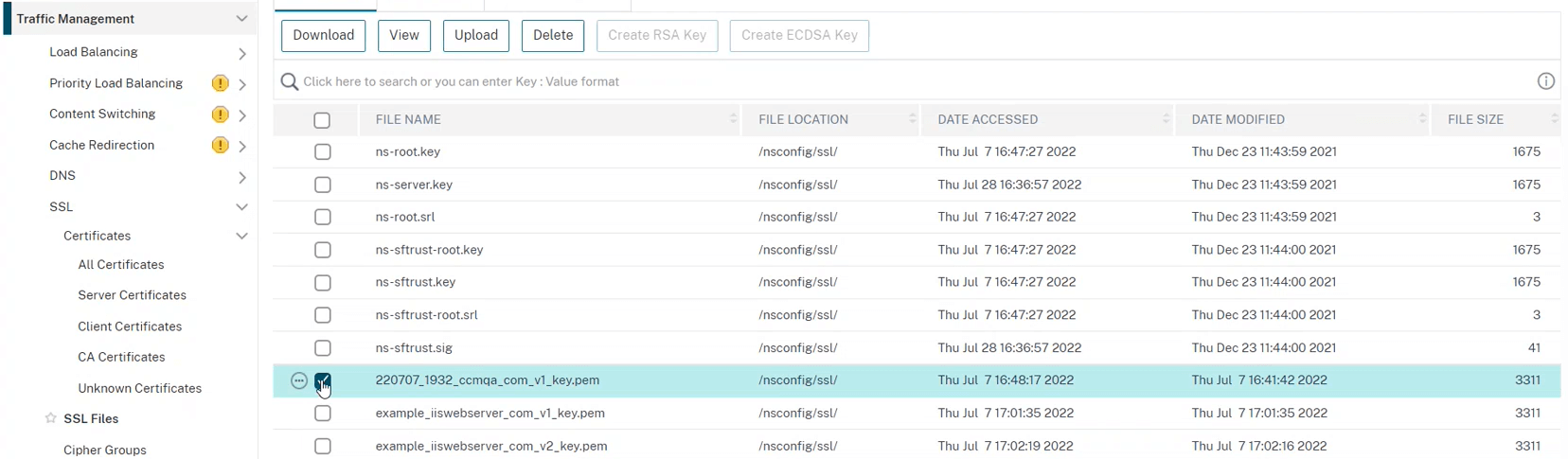 Citrix SSL files