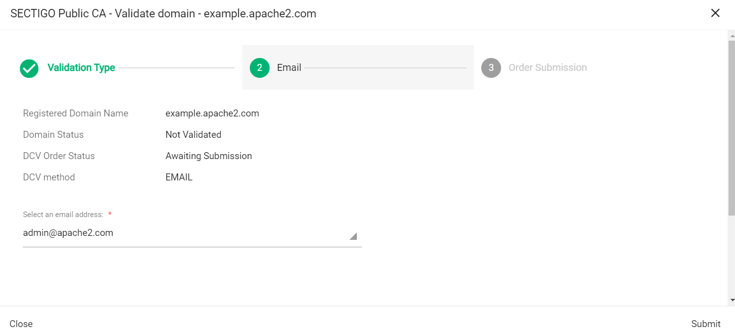 SCM DCV select registered email