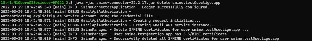 Delete certificates