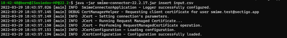 Insert certificates