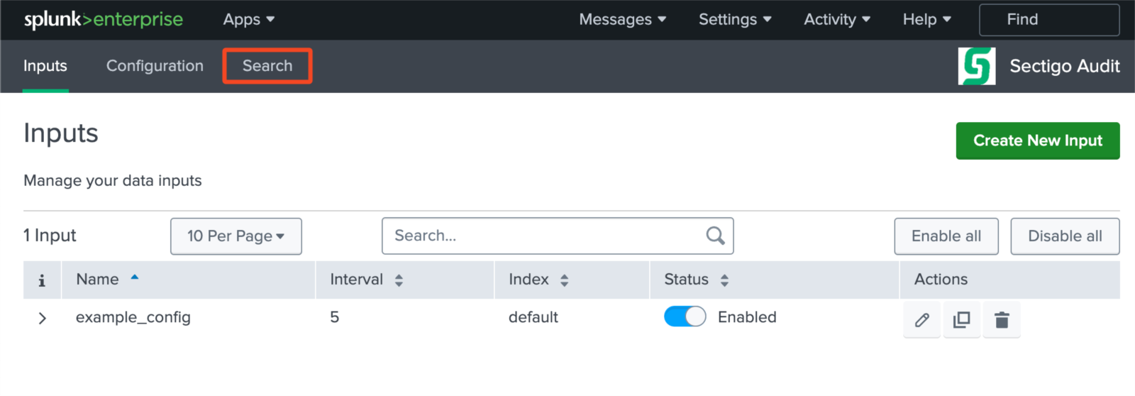 config created