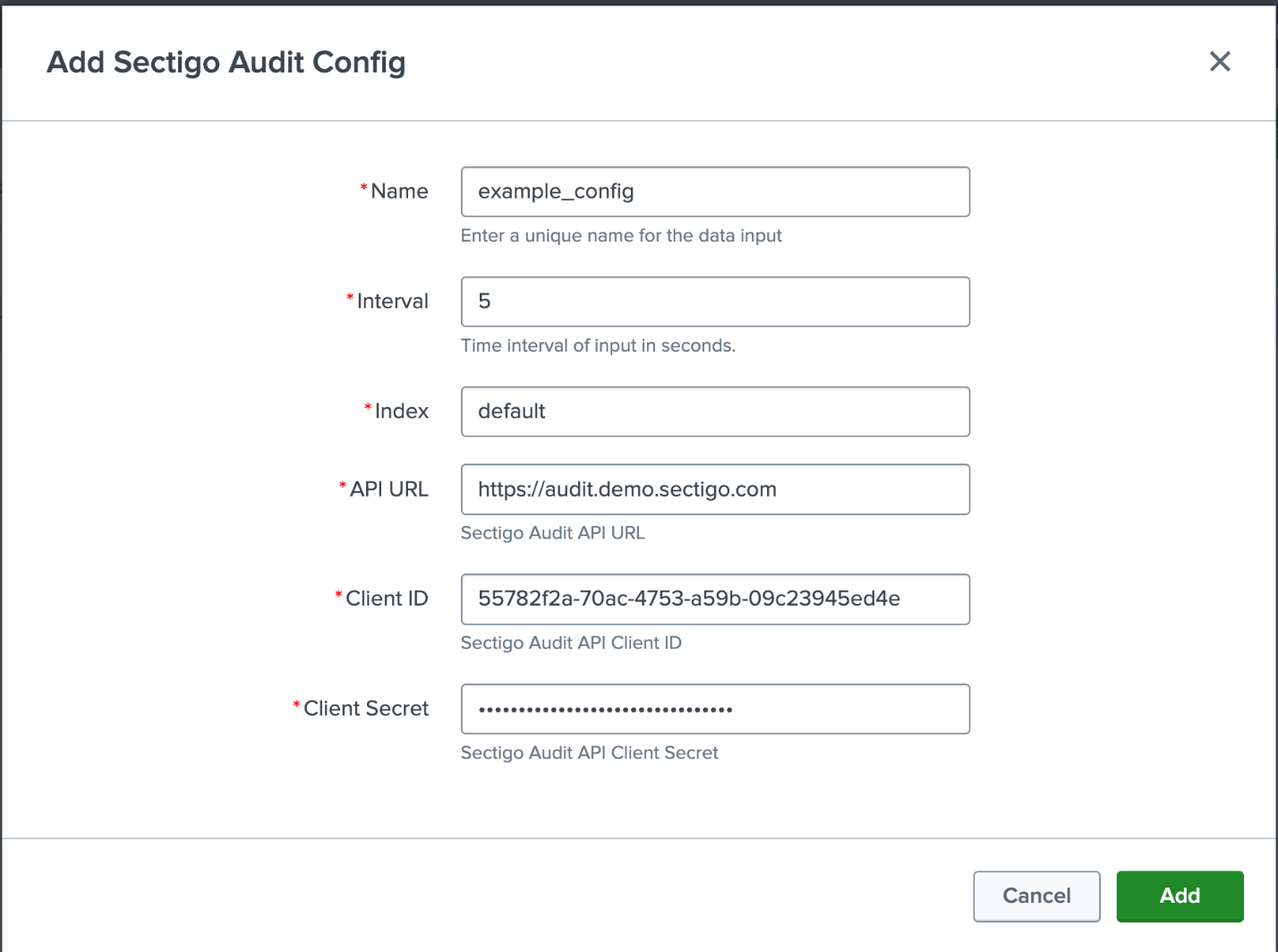 Configure data source