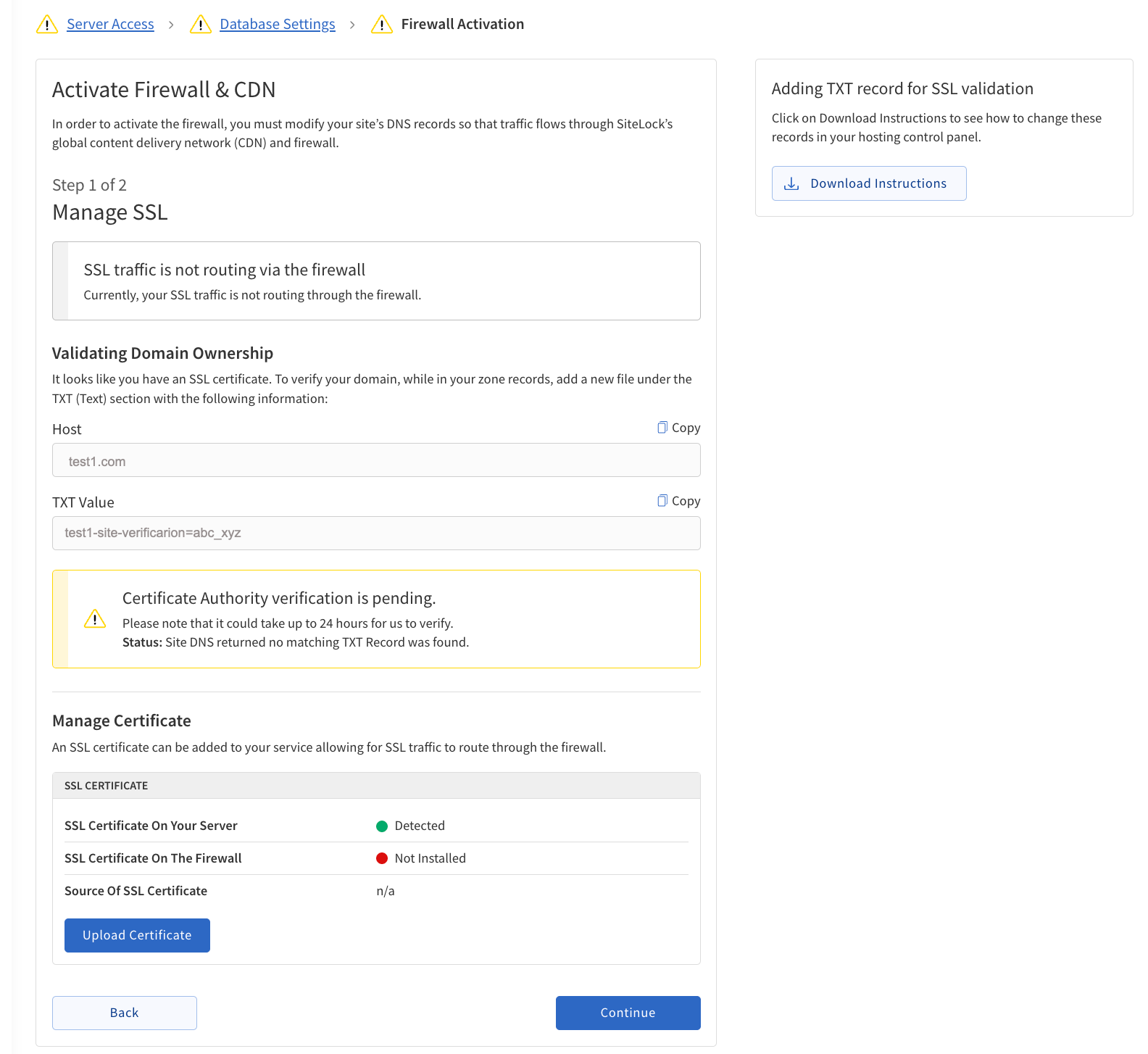Firewall & CDN Setup Wizard