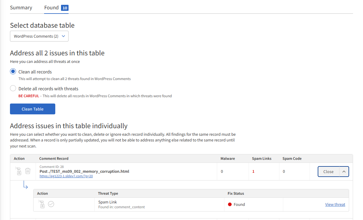 Manage Individual Detections