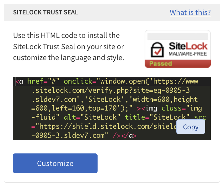 SiteLock Trust Seal