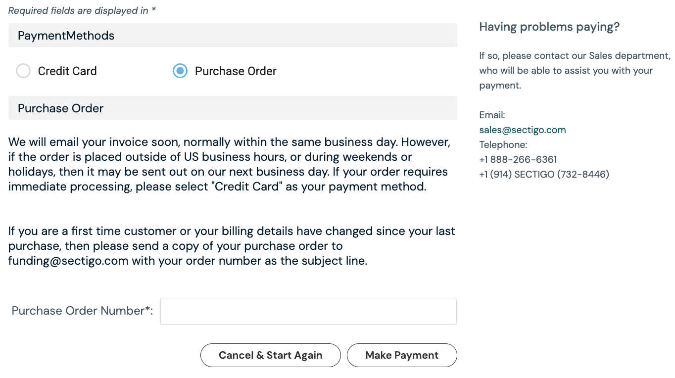 purchase order