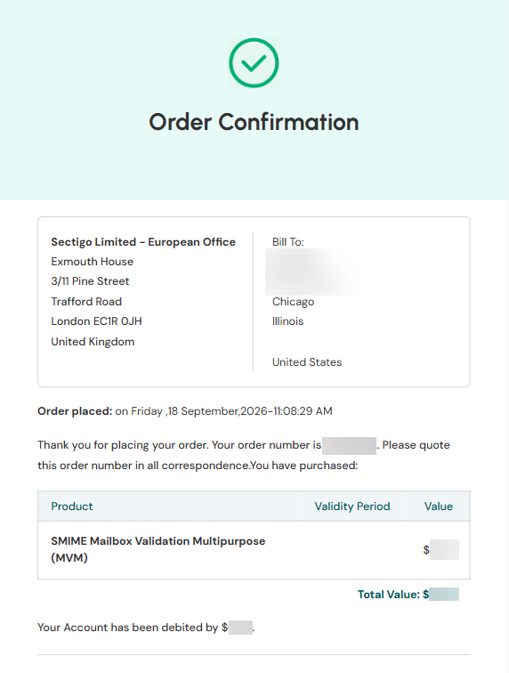 SMIME order EPKI